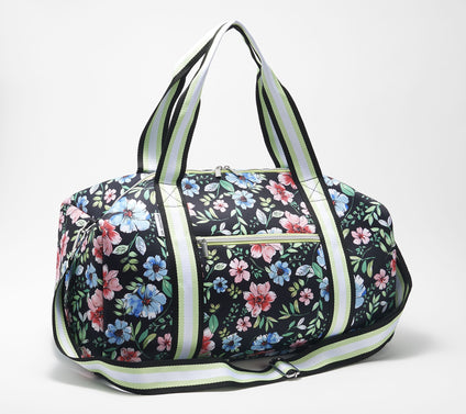 AHDORNED Printed Neoprene Duffel Bag w/ Trolley Sleeve