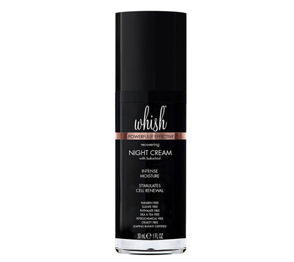Whish Beauty Recovering Night Cream with Bakuchiol, 1 fl oz