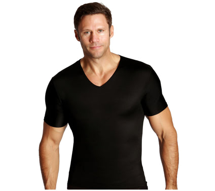 InstantFigure Men's Compression Short Sleeve V-Neck Shirt