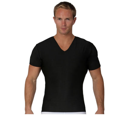 InstantFigure Men's Compression Side Zip V-NeckShirt