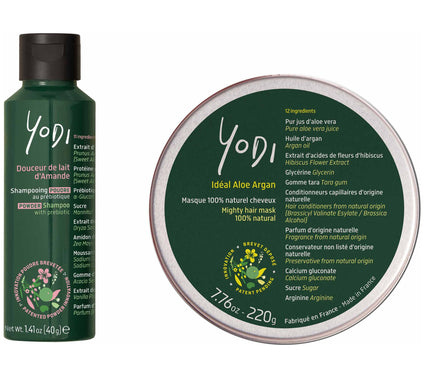 Yodi Powder Shampoo & Ideal Aloe Argan Hair Mask
