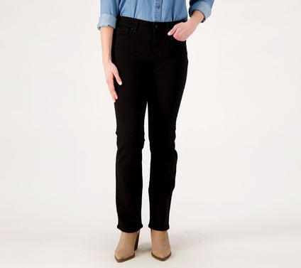 NYDJ Marilyn Straight Jean- Black