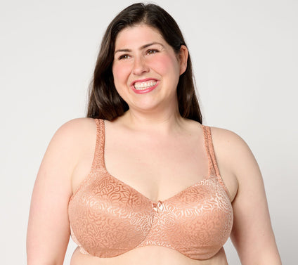 Breezies Wild Rose Lace Underwire Minimizer