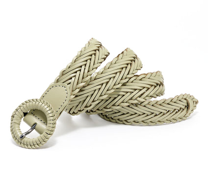 Complliments Woven 100% Leather Braided Belt