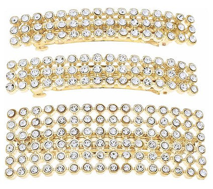 Ettika Disco Doll Crystal Barrette Set