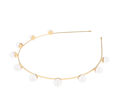 Ettika Faux Pearls Studded Headband