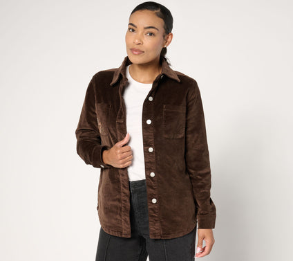 Driftwood Jeans Shayna Button Front Shirt Jacket - Wildflower
