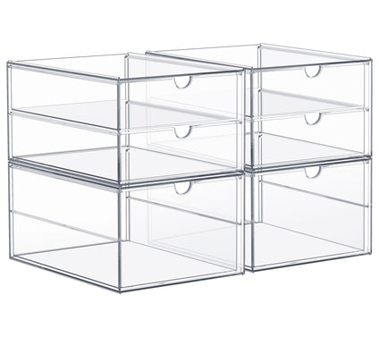 Sorbus 6-Drawer Clear Stackable Makeup Organize r