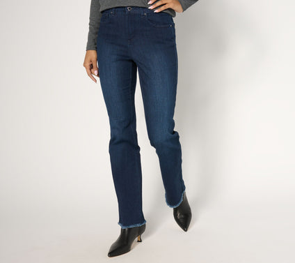 Belle by Kim Gravel Regular Primabelle Denim Frayed Baby Boot Jean
