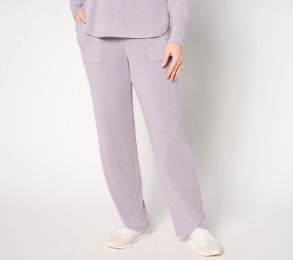 AnyBody Petite Plush Knit Tulip Hem Pants with Pockets