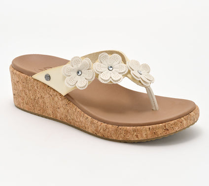 Skechers Cali Arch Fit Beverlee Floral Thong Sandals - Rare Blossom