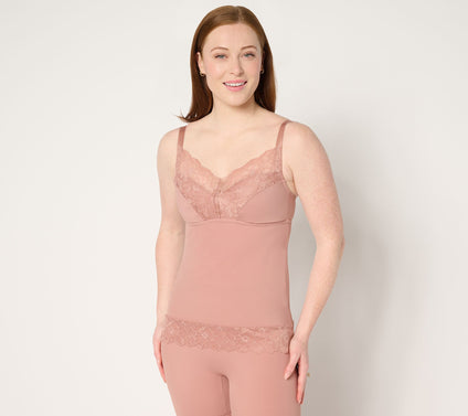 Breezies Soft Support Lace Bra Camisole