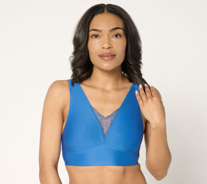 Breezies Invisible Bonded Wirefree Bra with Lace Detail