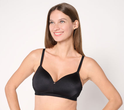 Breezies Natural Curves Lace Trim Wirefree T-Shirt Bra