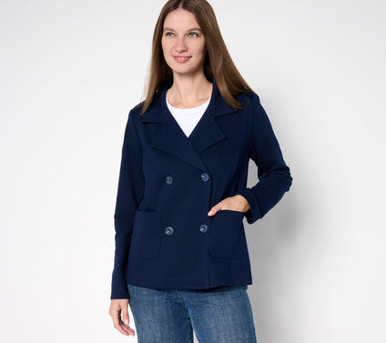 Susan Graver Weekend Marina Knit Peacoat