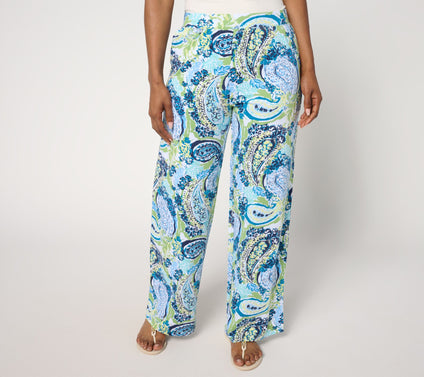 Denim & Co. Beach Jersey Regular Wide Leg Pant - New Colors