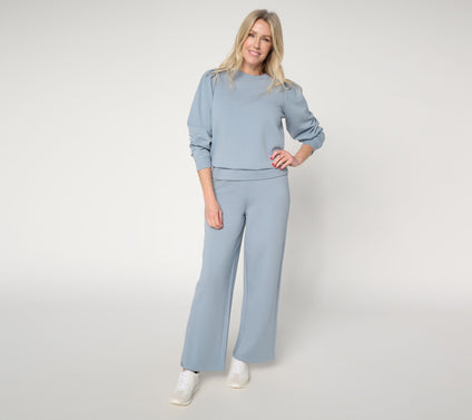 Barefoot Dreams Petite Brushed Luxe Lounge Puff Sleeve Pullover & Pant