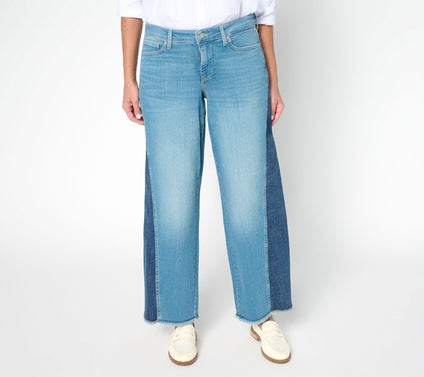 NYDJ Teresa Regular Wide Leg Jeans with contrast Sideseam Gusset