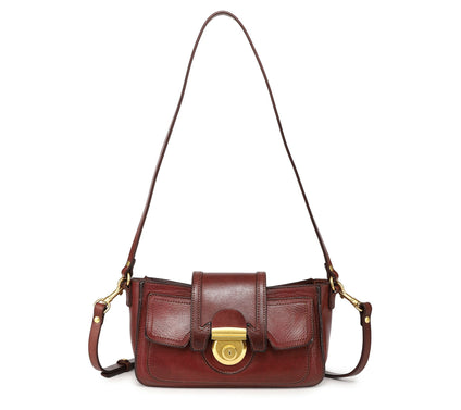 Old Trend Camellia Leather Crossbody with Shou lder Strap