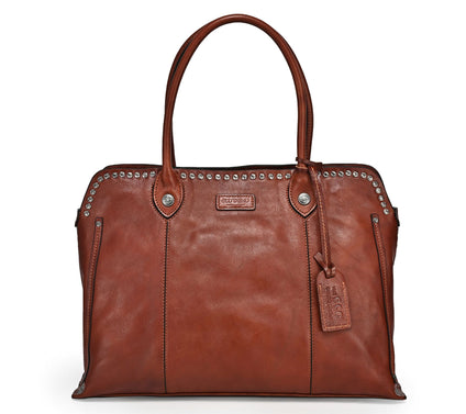 Old Trend Soul Stud Leather Satchel