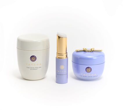 TATCHA Dewy Skin Cream & Rice Polish & Serum Stick 3pc Kit
