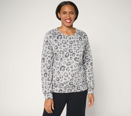 AnyBody Cotton French Terry Crewneck Sweatshirt