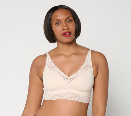 Anybody Intimates Soft Support Lace Bra with Molded Cups