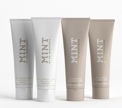 MINT Hollywood Smile Daily Essential AM/PM Toothpaste 4pc