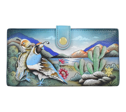 Anuschka Painted Leather Two-Fold Organizer RFID Wallet