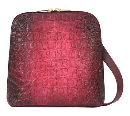 Anuschka Painte d Leather Small Zip Around Cro ssbody