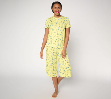 AnyBody Regular Lush Jersey Printed Short Sleeve Sleep Set