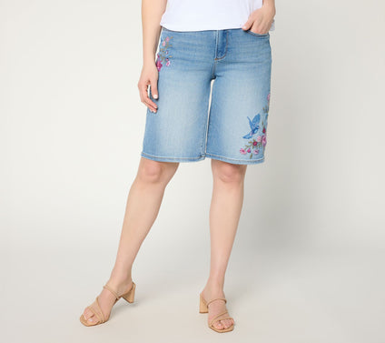 Driftwood Jeans 12" Inseam Heather Shorts - Bluebird