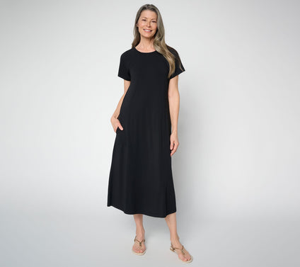 AnyBody Tall Cozy Knit Jersey Midi Dress