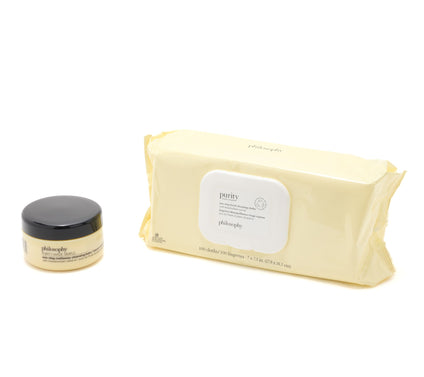 philosophy 3.3oz purity meltaway balm cleanser and 100ct cloths