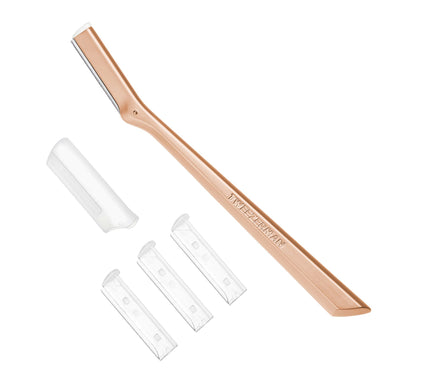 Tweezerman Rose Gold Facial Razor w ReplacementBlades
