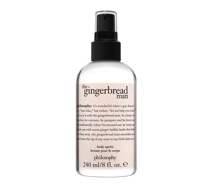 philosophy 8oz gingerbread man body spritz