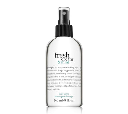 philosophy 8oz fresh cream & mint body spritz