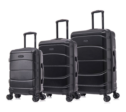 DUKAP Sense Lightweight Hardside Spinner 3-Piece Luggage Set