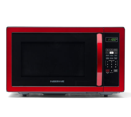 Farberware Classic 1.1 Cubic Foot Microwave Oven- Metallic Re