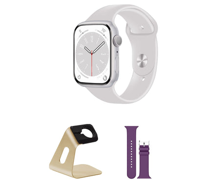 Apple Refurbished Watch Series 8 GPS 45mm M/L Bundle