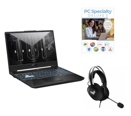 ASUS TUF Gaming Laptop AMD Ryzen 5 8GB 512GB SSD w/ Headset