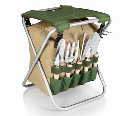 Oniva, a Picnic Time Brand, Gardener Folding Seat with Tools