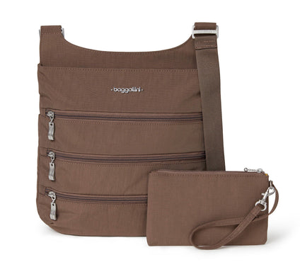 Baggallini Big Zipper Crossbody Bag with Removable Wristlet