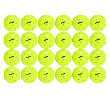 CORE Pickleball Outdoor Neon Balls - 24 Pack