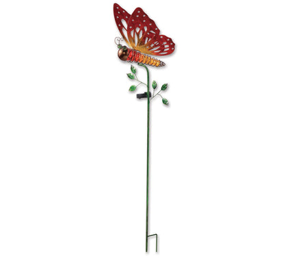 SVD 41" Orange Butterfly/Hummingbird Feed SolarStake