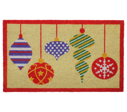 Northlight Ornament 18x30 Doormat w/ Red Border