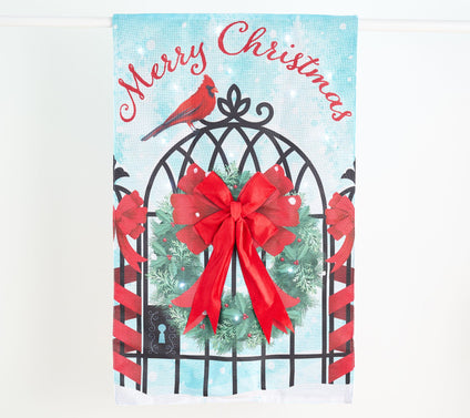 20" x 32" Illuminated Christmas Applique Flag by Evergreen