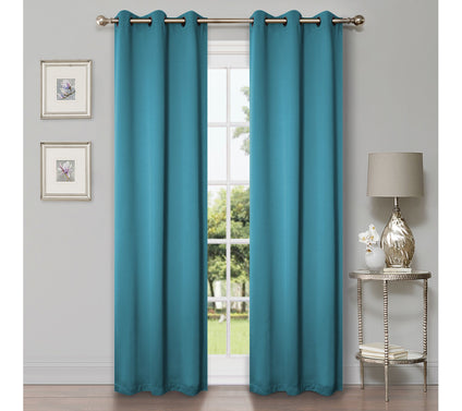 Superior Modern Solid Blackout 2-Piece Curtain Set, 42x63