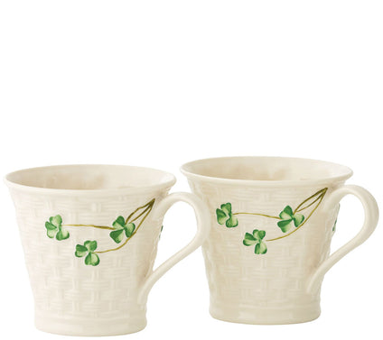 Belleek Classic Basketweave Set of 2 Mugs