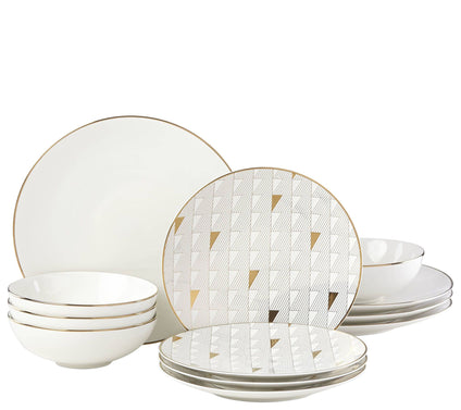 Lenox Trianna 12-Piece Dinnerware Set - White